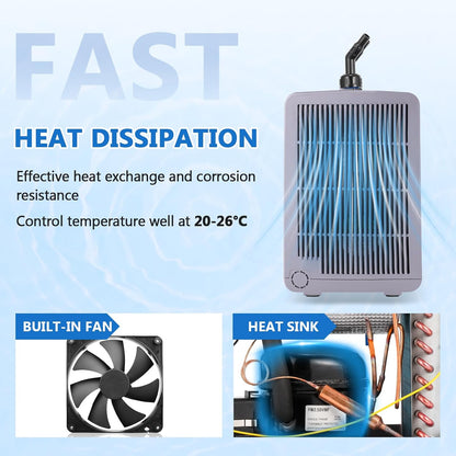 Aquarium Waterkoeler – Aquarium Chiller – Vistank Chiller – Waterkoeler – Aquarium Koeler – Tot 160 Liter – Stil Ontwerp