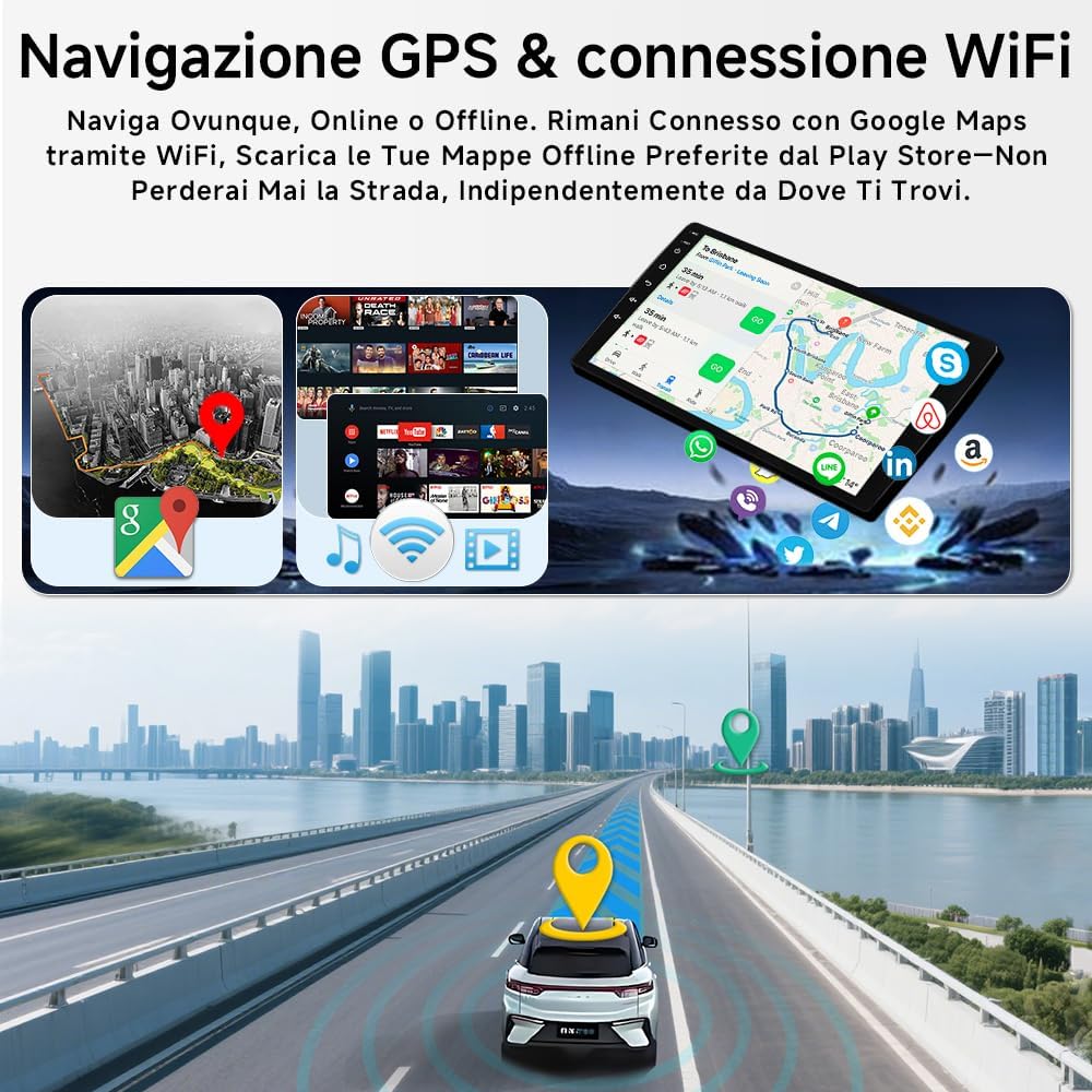 Autoradio voor Renault Megane III 2009-2015 Android 15 Car Stereo 4 + 64GB Wireless Carplay 9 inch touchscreen GPS-navigatie Bluetooth 5.4, WiFi 6.0, DSP, Dual USB
