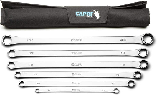 Capri Tools 0 graden offset extra lange doos eindsleutelset (6-delige metrische (8-24 mm) / opbergzakje) (CP11800-6MPK-JP)