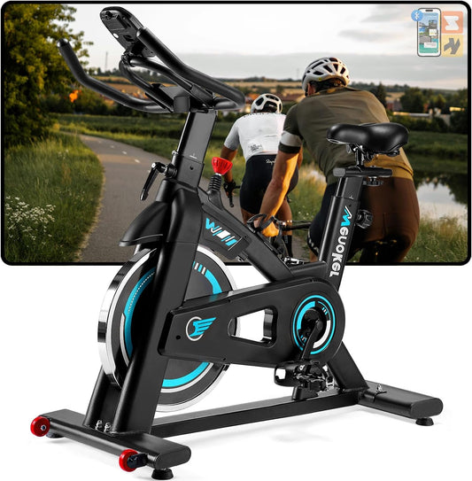 Hometrainer – Fitnessfiets – Stationaire Fiets – Spinningfiets – Cardiofiets – Stevig Aluminium Staal Frame – LCD-Display Met Trainingsgegevens - QUORE