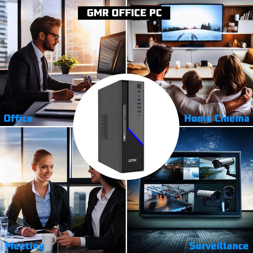GMR Ultra Slim i7 Office PC, Business Office Computer, 3 jaar garantie, 32 GB RAM, 1000 GB SSD, DVD±RW, USB 3, Windows 11 Prof, wifi Bluetooth
