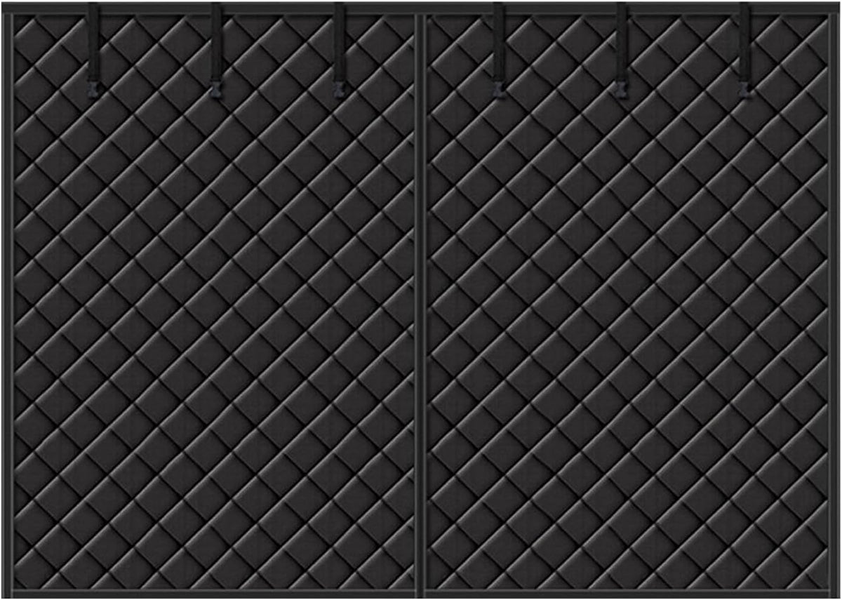 Garage Magnetisch thermisch geïsoleerd deurgordijn, garagedeurgordijnen, koud en waterdicht, winddicht en warmte-isolerend, Oxford stof, deurscherm isolatie afdekking voor de winter (zwart, 490 x 215