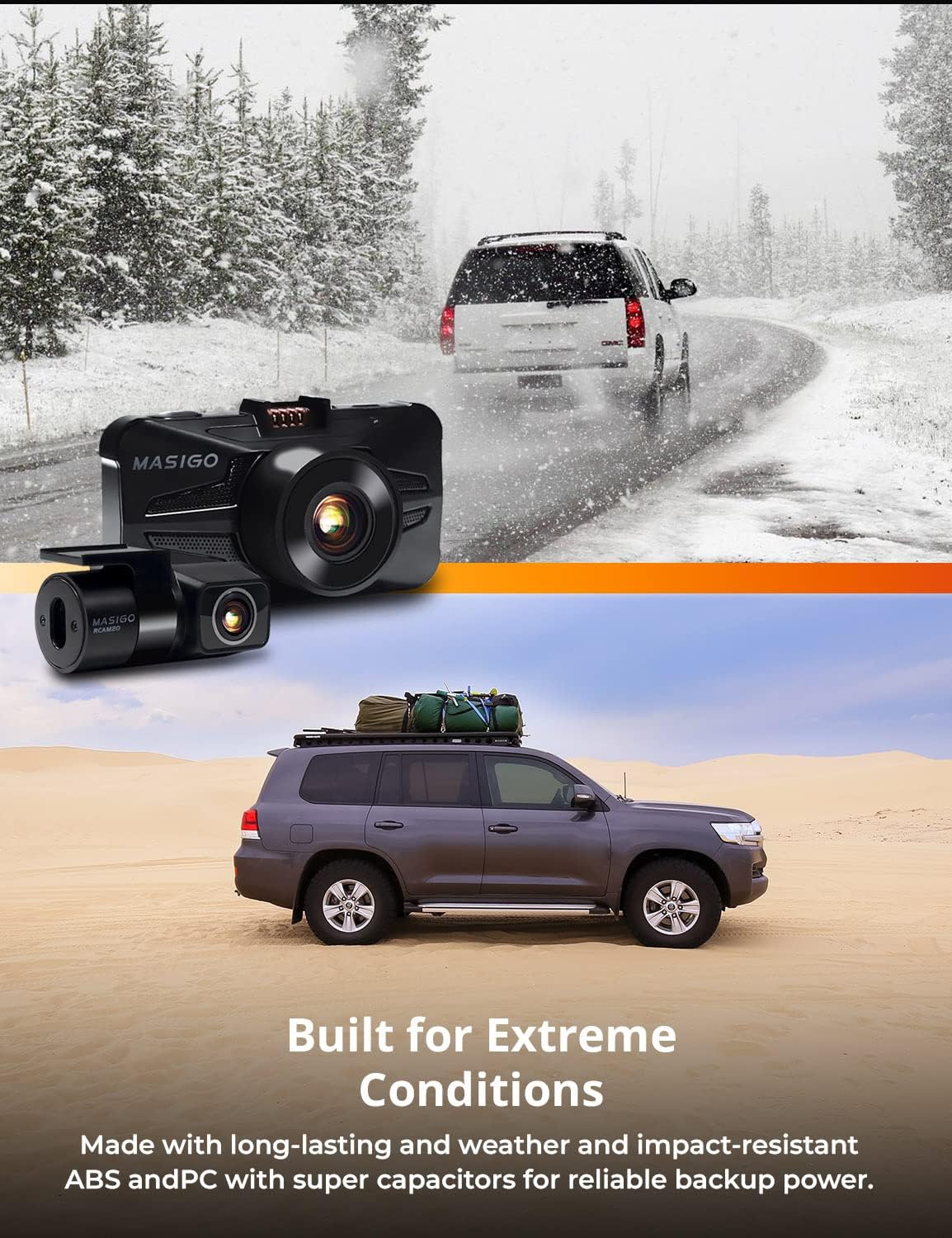 Dashcam Voor En Achter – Dubbele Dashcam – Dashboardcamera – Autocamera – Auto Camera – 1080P 60 Fps Met Wifi En GPS – Nachtzicht, G-Sensor En Parkeermodus