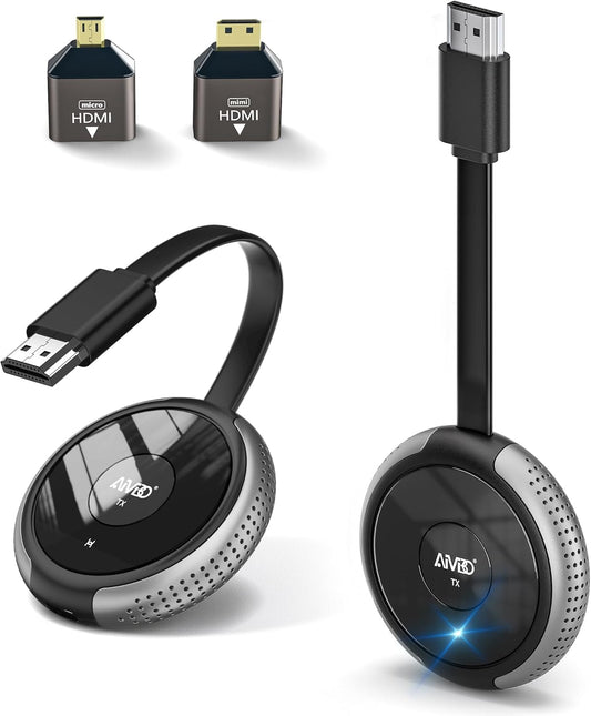 HDMI draadloze Zender en Ontvanger, 4K Draadloze HDMI Extender 5G HDMI Draadloos Overdragen en Ontvanger 50M Afstand met Externe Antenne Streaming Video&Audio voor Laptop, Camera, PC, Projector, TV