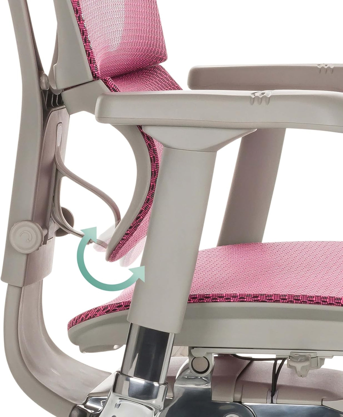 hjh OFFICE Ergonomische ergonomische ERGOHUMAN Slim G GEN2 origineel design, 24 uur inzetstuk, draaistoel met flexibele lendensteun, net roze