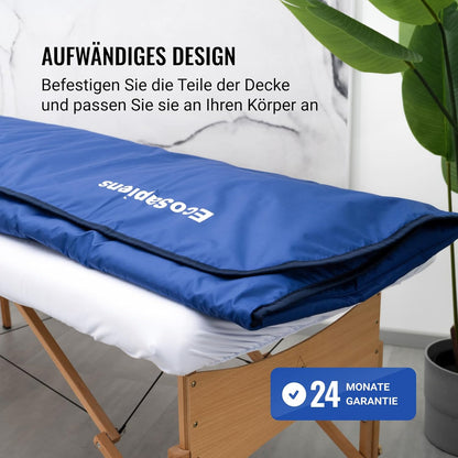 Infrared Sauna Blanket 220x180cm, 2 Zones Remote Control, Portable Home SPA, Infrared Therapy, Body Detox Fitness Heat Sweat Anti-Ageing, Beauty Device - QUORE