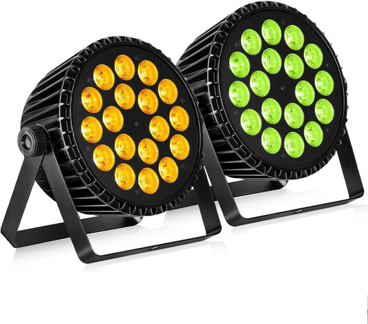 LED Stage Light – Podiumverlichting – Disco Licht – Party Licht – DJ Light – 18 x 18 W RGBWA+UV – DMX Strobe Met Geluidsbesturing