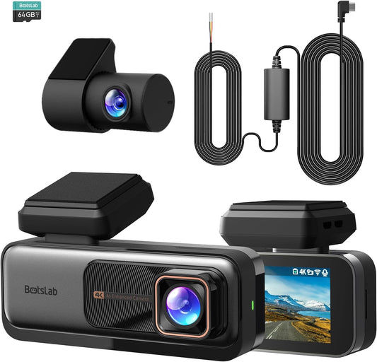 Dashcam Auto Voor En Achter – Autocamera – Rijcamera – Autodashcam – Voor En Achter Camera – 4K Voorcamera + 2K Achtercamera – GPS, Wifi & 24/7 Parkeerbewaking
