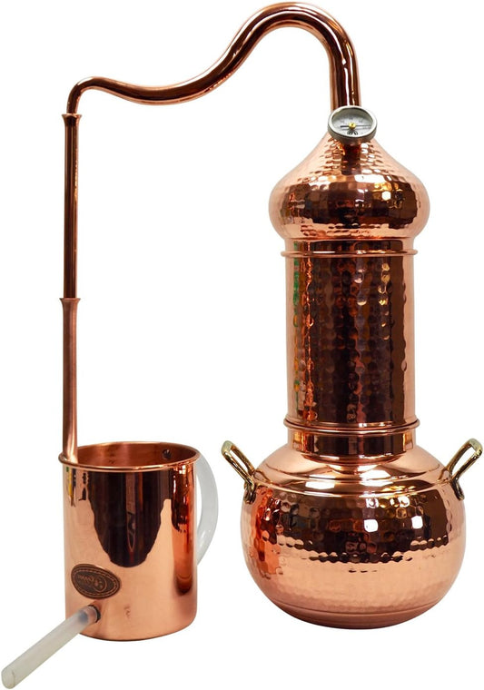 CopperGarden Essence Plus 2 Litre Distiller, Small Column Distillation Kettle for Essential Oil/Hydrolat/Fragrances/Distilled Water, etc. - QUORE