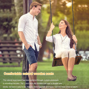 Schommelzitje - Schommels - Kinderschommel - Schommelplankje - voor Binnen Buiten - In Hoogte Verstelbaar Touw - Belastbaar tot 200kg - Dennenhout - 43 x 19.5 cm - Bruin