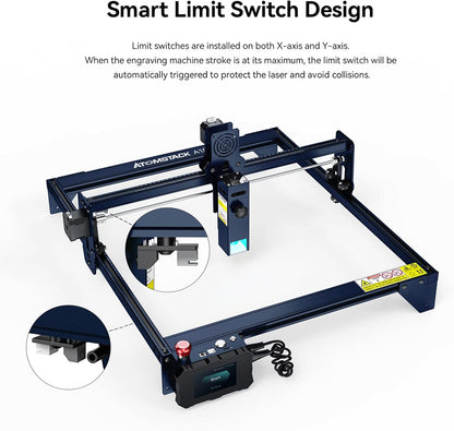 Lasergraveermachine Voor Hout, Metaal En Glas – Graveermachine – Lasergraveerder – Laser Snijmachine – Laser Cutter – 10-11 W Optisch Vermogen – Offline Touch-Bedieningspaneel