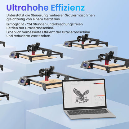Lasergraveermachine 5 W – Lasersnijder – Lasergraveerder – Graveermachine – Laser Snijmachine – 3,5 Inch Kleurentouchscreen – 400 x 400 Mm Werkbereik