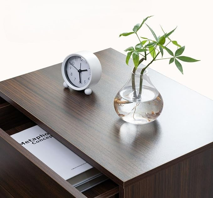 Nachtkastje met LED - Kast - Tafel - Slaapkamerdecoratie - Opbergruimte - 60 cm x 37 cm x 50 cm - Rood