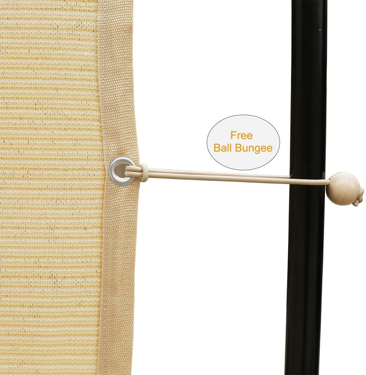 Shatex 8x12ft 90% UV Blok Outdoor Zonnebrandcrème Schaduw Panel, Patio/Venster/RV Luifel, Getapete Rand met Doorvoertule