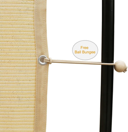 Shatex 8x12ft 90% UV Blok Outdoor Zonnebrandcrème Schaduw Panel, Patio/Venster/RV Luifel, Getapete Rand met Doorvoertule