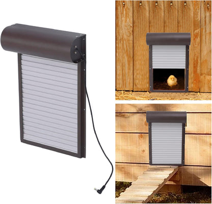 Automatisch kippenhok, bediening van de 3-in-1-deur voor kweekboerderij, 100-240 V, lichtdetectie, timing-afstandsbediening (EU-stekker)
