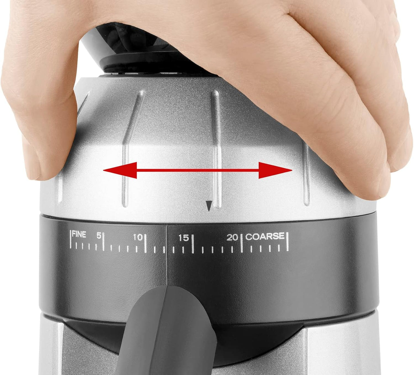 Koffiemolen – Koffiebonenmolen – Bonenmaler – Espressomolen – Kegelvormige Metalen Maalschijven – 25 Maalstanden – 250 G Bonenreservoir