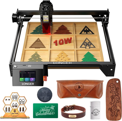 Lasergraveermachine – Lasergraveerder, Graveermachine, Lasersnijder, Graveerlaser – Voor Hout, Acryl En Metaal – 10 W Laseruitgang – Graveerbereik 400 x 400 mm