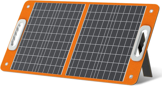 Draagbaar zonnepaneel, opvouwbaar, 60 W, flexibel, monokristallijn zonnepaneel, 18 V, fotovoltaïsch paneel, mobiele zonne-installatie, zeer efficiënte zonnepanelen, type C-uitgang, 45 W, voor campers,