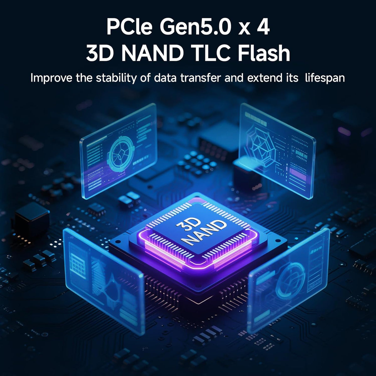 fanxiang 1TB NVMe SSD PCIe Gen5, lees-/schrijfsnelheden tot 14000/8500 MB/s met koelsticker, M.2 2280 PCIe 5.0 met DRAM en SLC, interne solid-state schijven voor desktops en laptops - PC-S910 Pro