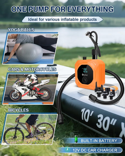Lytool 50 psi elektrische pomp voor SUP met lucht oplaadbaar op- en afpompen