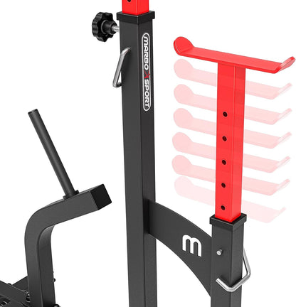 Marbo Sport Combination Stand with Multifunctional Fuse Weight Rack Height Adjustable Dumbbell Stand Adjustable for Gym Dumbbell Rack Squat Rack MS-S104 Two Variants - QUORE