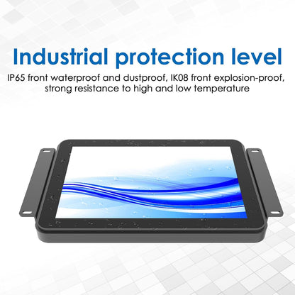10,1 inch 1000 nits zonlicht afleesbare multi-touch PCAP open frame touchscreen monitor, industrieel LCD-scherm met 1280x800 zwart