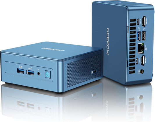 GEEKOM IT12 2026 Edition Mini PC, met Intel Core i7-1280P, 16GB RAM, 1TB SSD, Windows 11 Pro, 3 Jaar Ondersteuning, Iris Xe GPU, Compact Desktop PC met 2x USB4, 4K Quad Display, SD-Kaartlezer