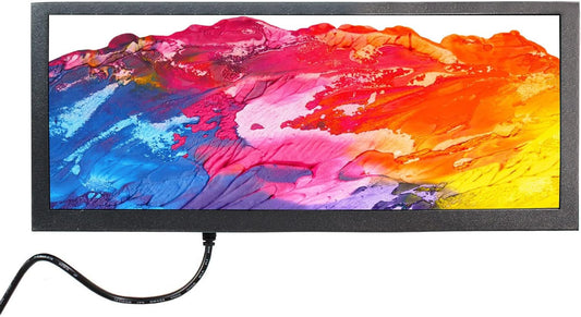 Portable Monitor – Draagbaar Scherm – Extra Laptop Scherm – Breedbeeld LCD – USB VGA Monitor – 12,3 Inch IPS Scherm – 600 Nit Helderheid – Metaal Behuizing Met Speakers