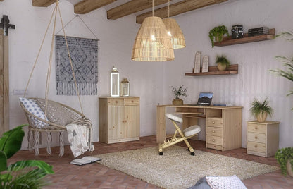 cinius Ergonomische stoel, orthopedisch, kniestoel, computerstoel, kniekruk, stof, natuurlijke kleur