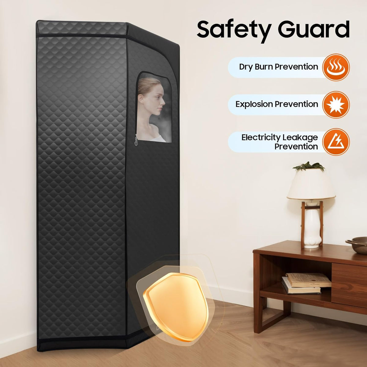 Stoomsauna – Draagbare Sauna – Sauna Tent – Stoomcabine – Mini Sauna – 1350W Stoomgenerator – Inklapbare Stoel en Afstandsbediening - QUORE