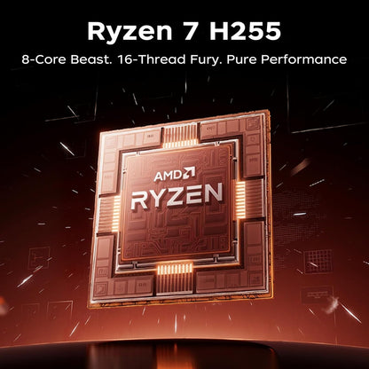 ACEMAGIC 2026 Ryzen 7 H255 Gaming Laptop (up to 4.9Hz), DDR5 16GB Ram 512GB SSD Extend to 4TB, Metal Housing, Backlit Keyboard, WiFi 6, BT5.2, Type C, Laptop Gaming 16 Inches