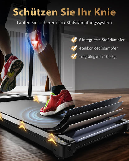 Elektrische Loopband – Ruimtebesparend – Inklapbaar – Wandelpad – Treadmill – 3,5 Inch LCD-Display – Stil Tot 10 Km/u