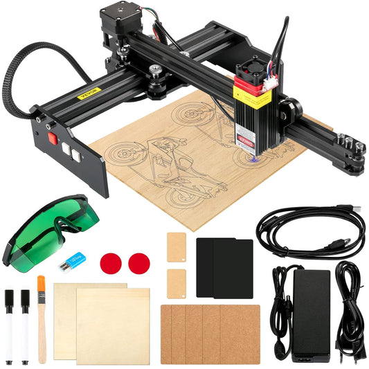 Lasergraveermachine – Graveerapparaat – Graveermachine – Lasergraveur – Snijmachine – Groot Werkbereik 270 X 440 Mm – 4,5 W Laser, 0,05 Mm Precisie