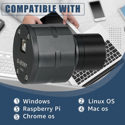 Svbony SV305C Telescope Camera, 1,25"Kleur IMX662 CMOS USB2.0 Planetaire Beeldvormings Camera, Hoge Framesnelheid Astronomie Camera Voor Planetaire Astrofotografie