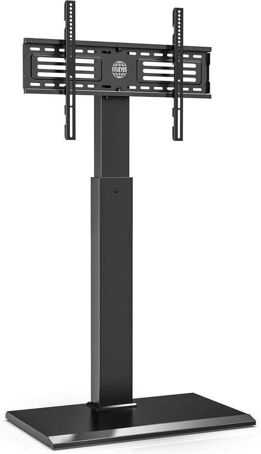 FITUEYES TV stand floor for 32-75 inch TV, TV stand with swivel & height adjustable, universal tv floor stand holds 40kg Max VESA 600x400mm black - QUORE