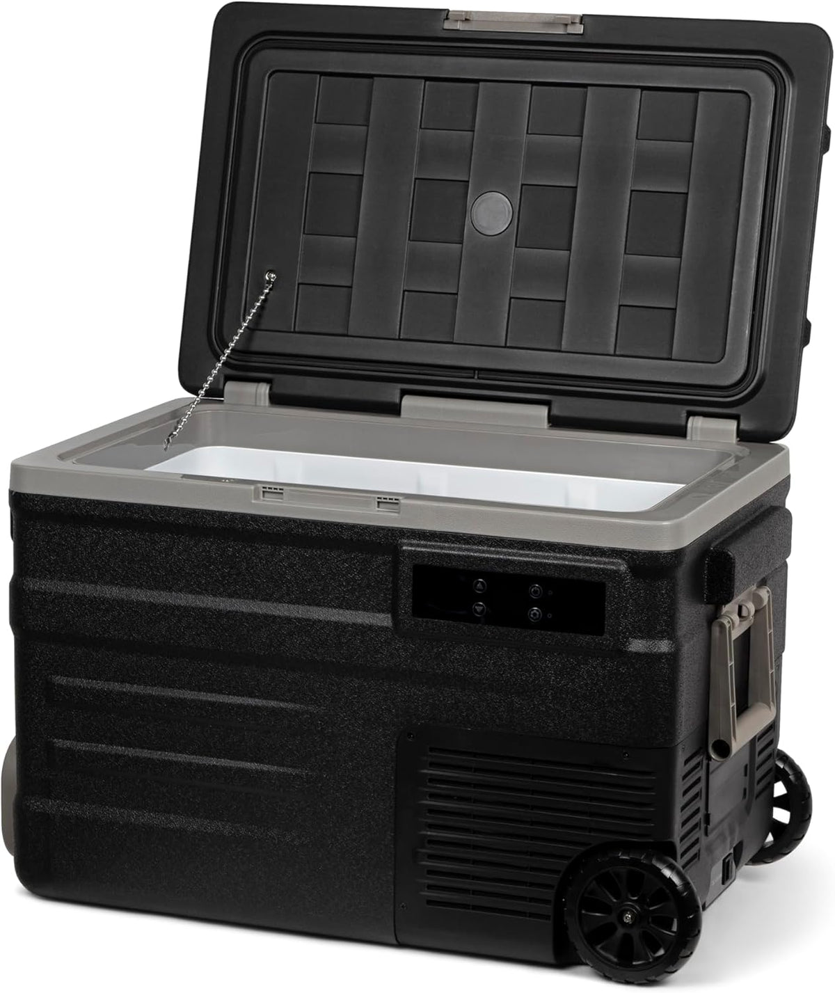 Steamy-E Single Zone 45 Roller, Elektrische Compressor Koelbox met wielen, 45 Liter, Zwart, 12V/230V, voor vriezen en koelen van -20 tot +20, ideaal voor op de camping