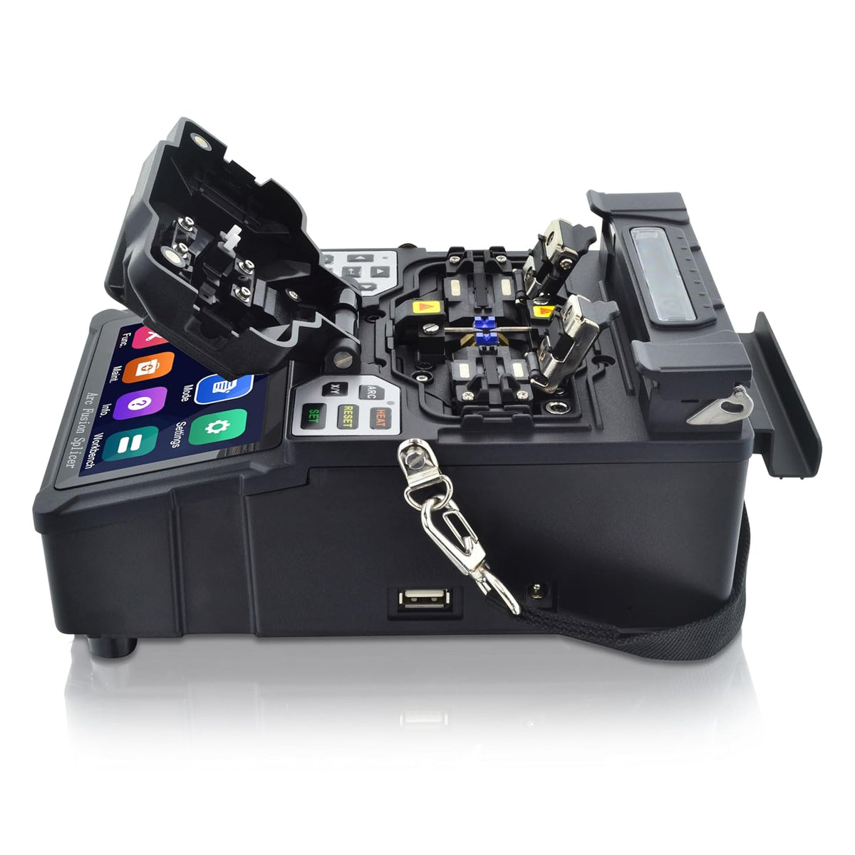 Kernuitlijning Optische Vezellassmachine ARC Glasvezel Lasmachine Mini Glasvezel Lasapparaat Automatische Vezelfusielasmachine 4,3inch Touchscreen Fusion Splicer-SS411F-211