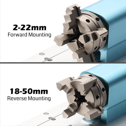 Genmitsu 4e as roterende moduleset voor 4040-PRO & 3030-PROVer MAX CNC freesmachine met planetaire tandwiel stappenmotor, 10:1 snelheidsreductor, Werkbereik: Lengte 10-200mm, Diameter 2-50mm