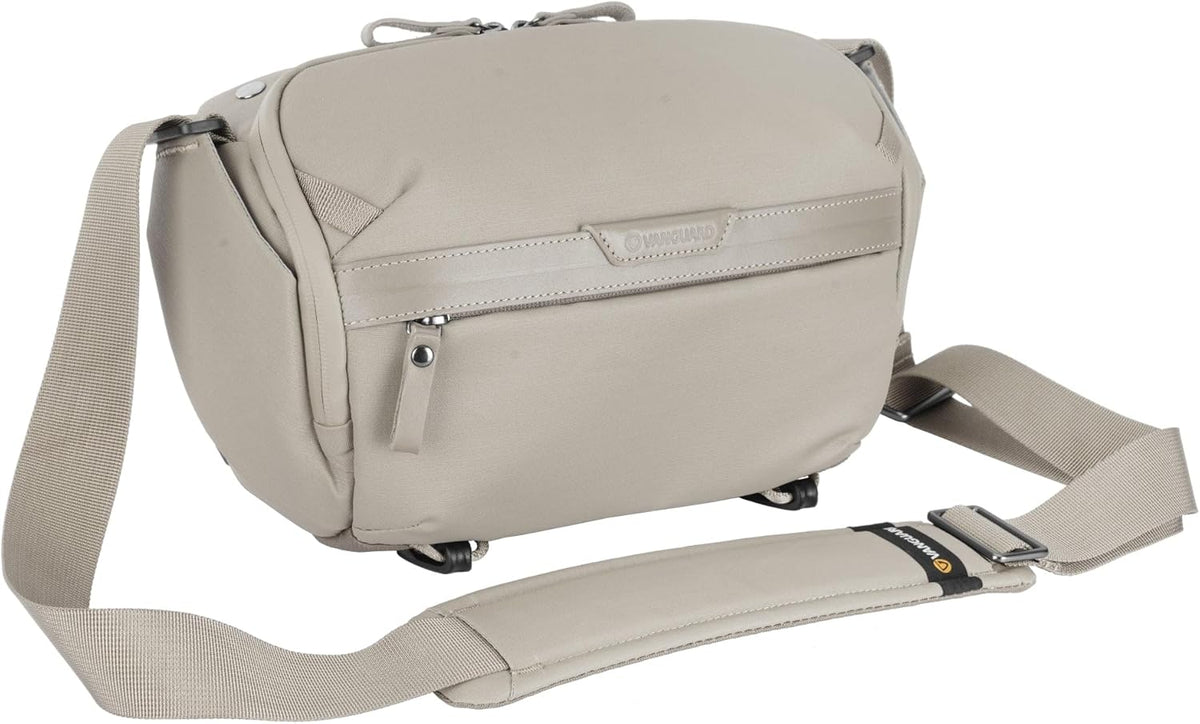 Camera Schoudertas – Cameratas – Fototas – Fotografentas – Schoudertas Voor Camera – Crème, 4 Liter – Voor APS-C Of Kleine Full-Frame Camera Met Maximaal 2 Lenzen – 8 Inch Tabletvak En Regenhoes