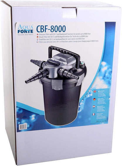 AquaForte CBF-8000 drukfilter, zwart, 34 x 34 x 53 cm, SG524