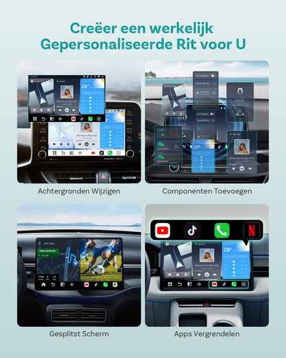 (2026 Nieuw) OTTOCAST P3 Pro CarPlay AI Box, 3-in-1 Draadloze CarPlay & Android Auto Adapter met HDMI-uitgang, 8+128GB, 5G WiFi, Split Screen, Download Elke App, OTA Upgrade voor Bedrade CP/AA Auto’s