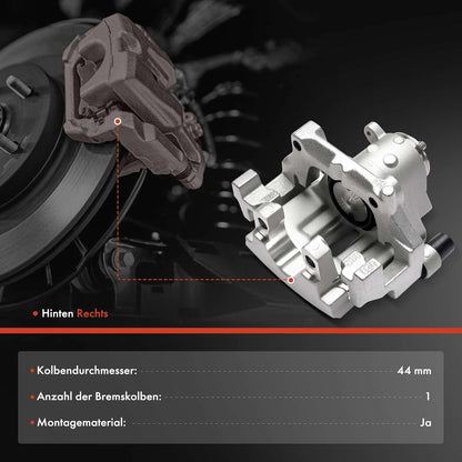 Frankberg 2054230481 Remklauw compatibel met C300 2015-2022 Brake Caliper met Bracket One Side 1 piston AWD Rear Right One Piece Vervanging #