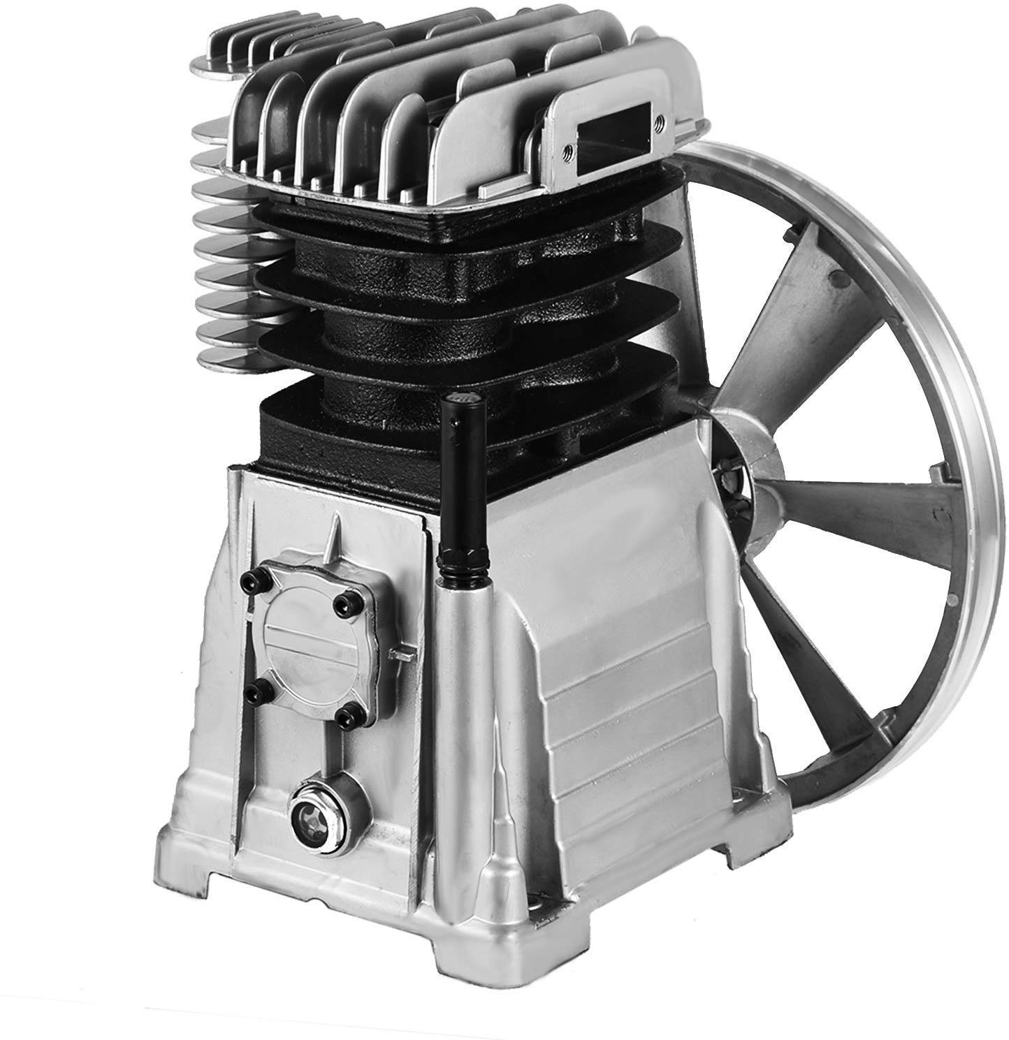 Luchtcompressorkop – Compressorpomp – Persluchtpomp – Zuigercompressor – Cilinderkop – 3 pk Vermogen – Robuuste Aluminium Behuizing