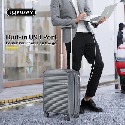 Joyway Kofferset 4-delig harde schaal reiskoffer met TSA-slot De uitbreidbare bagageset bevat 1 reistas