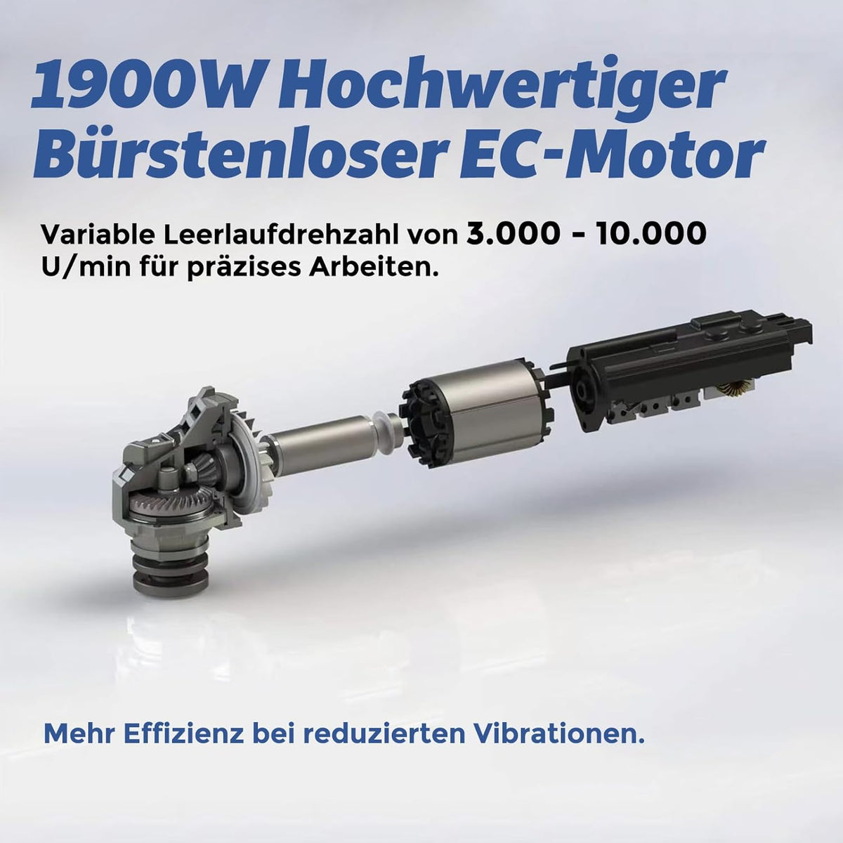 Haakse Slijper – Slijptol – Slijpmachine – Betonslijper – Doorslijper – 125 Mm – Borstelloze EC-Motor 1500 W – 6-Traps Instelbaar Toerental 3000-10.000 Omw/Min