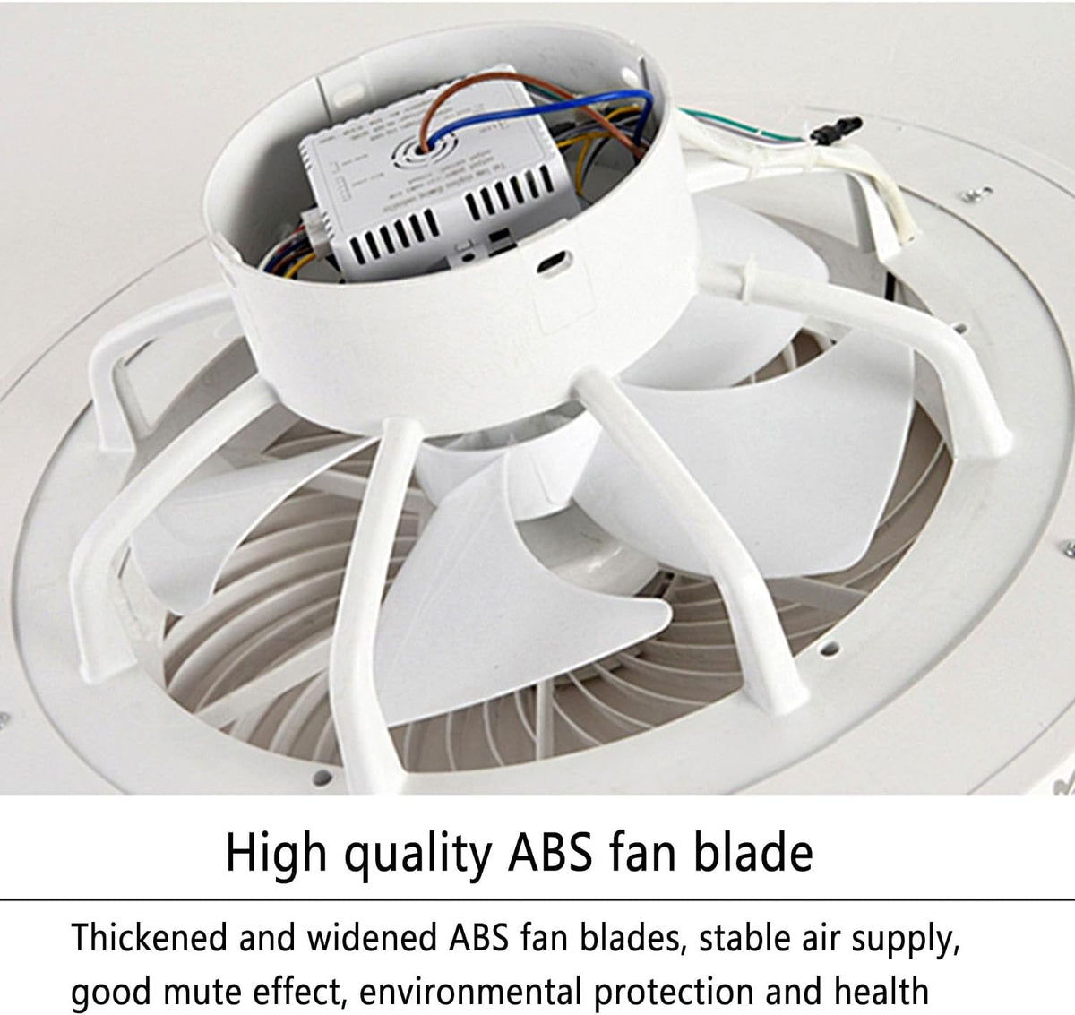 ASJK Stille Plafondventilator 72W 7200 lm met Verlichting, Plafondventilator Plafondlamp met Afstandsbediening 6 Windsnelheden, 3 Kleurtemperaturen, 6 Omkeerbare Snelheden. Wit