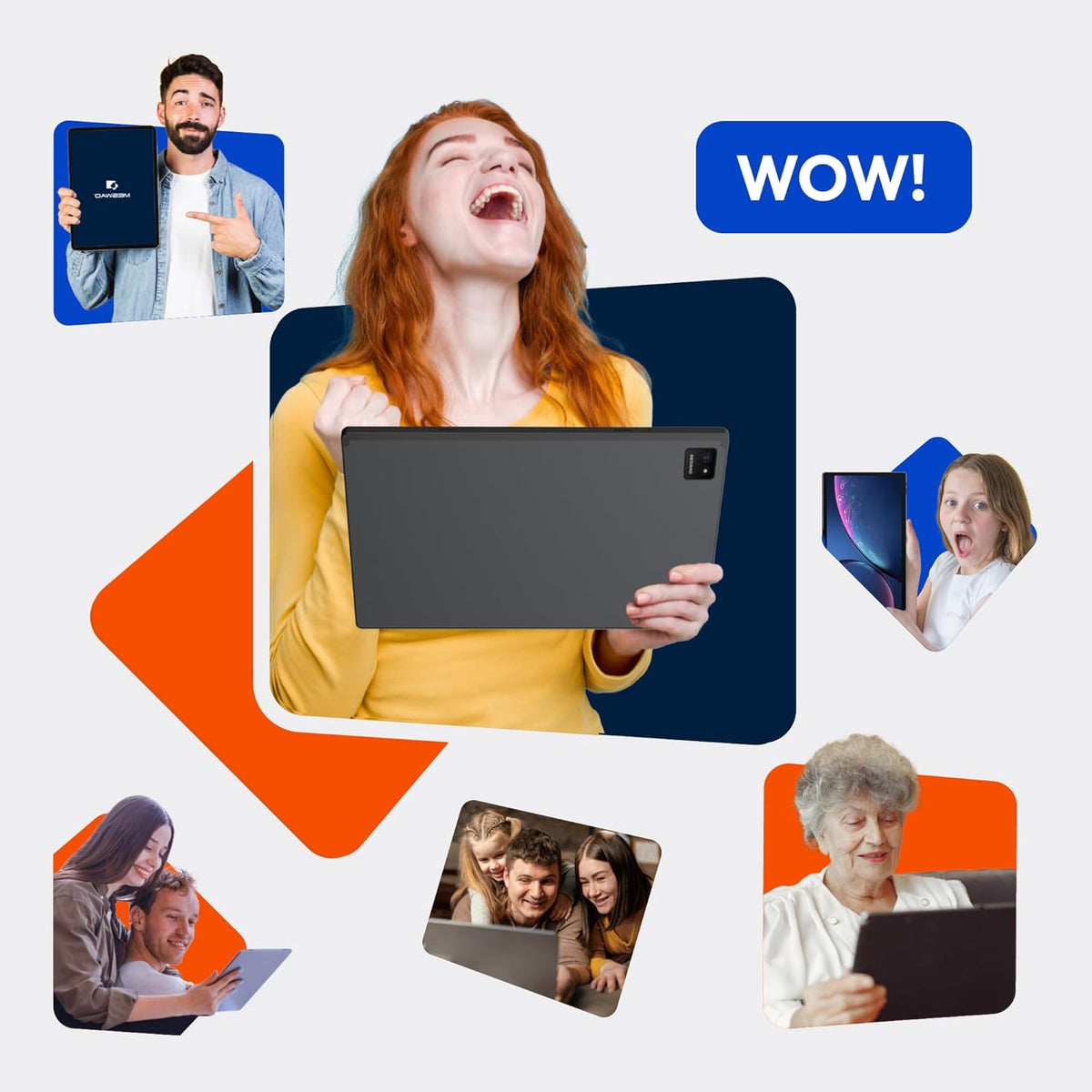 MESWAO 15,6 inch Android tablet (2026), Helio G99, 6 GB RAM, 128 GB ROM, groot FHD IPS-display, 12000 mAh batterij, 32 MP camera, MES-B3