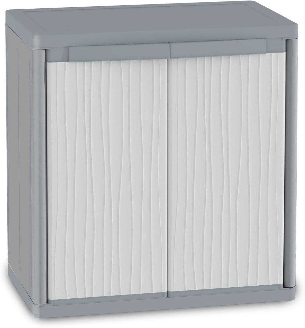 Terry, Jumbo 900 Wave, Cabinet with Two Doors and 2 Adjustable Shelves, for Indoor and Outdoor Use - 89.5 x 53.5 x 94.5 cm - QUORE