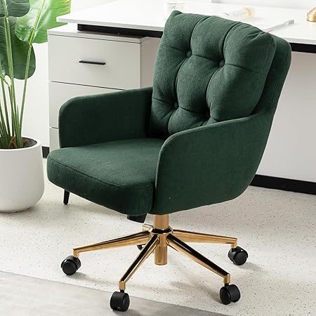 Bureaustoel – Kantoorstoel – Werkstoel – Draaistoel – Stoel Met Wieltjes – Verstelbare Hoogte – Zachte Fluwelen Bekleding – 360° Draaibaar – Ergonomische Rugleuning - QUORE